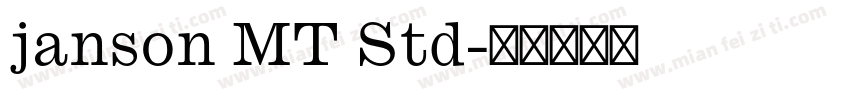 janson MT Std字体转换
